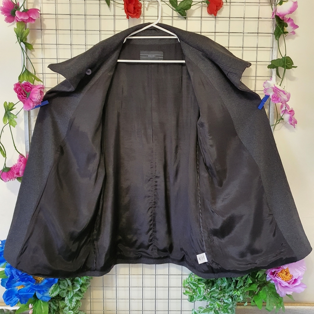 DECJUBA Studded Long Coat Jacket (60% Wool) - Picture 5 of 12